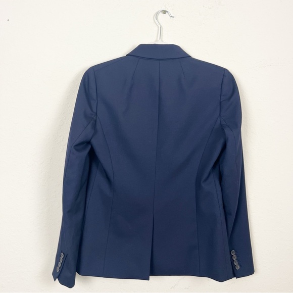 J. Crew Two Button Super 120’s Navy Blue Blazer Size 4 - Picture 5 of 6